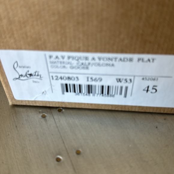 Christian Louboutin f.a.v. Fav fique sneaker vontade flat goose gray grey sz 45 main image 5